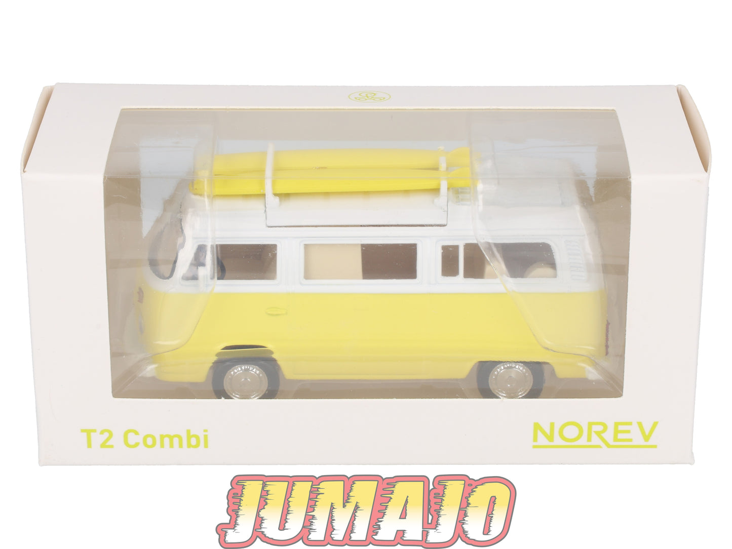 JC30 Voiture 1/43 JET-CAR NOREV : VOLKSWAGEN Combi T2 jaune 1973