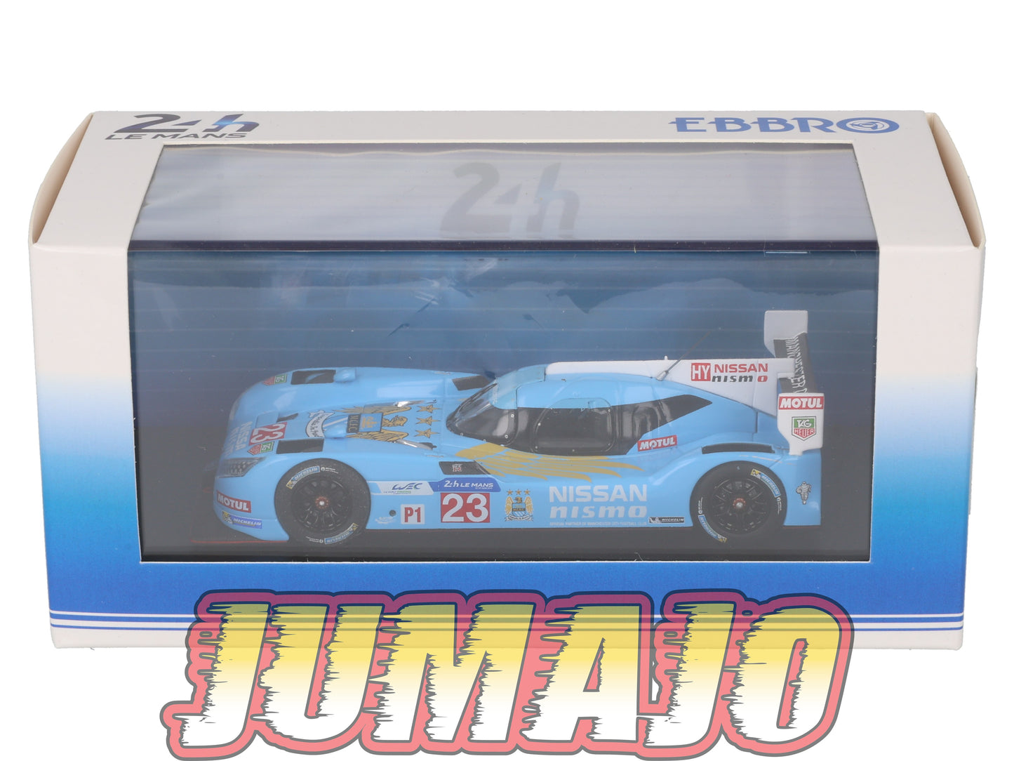 JPC20 voiture 1/43 EBBRO JAPON : NISSAN GT-R LM Nismo #23 2015 24H MANS Manchester city