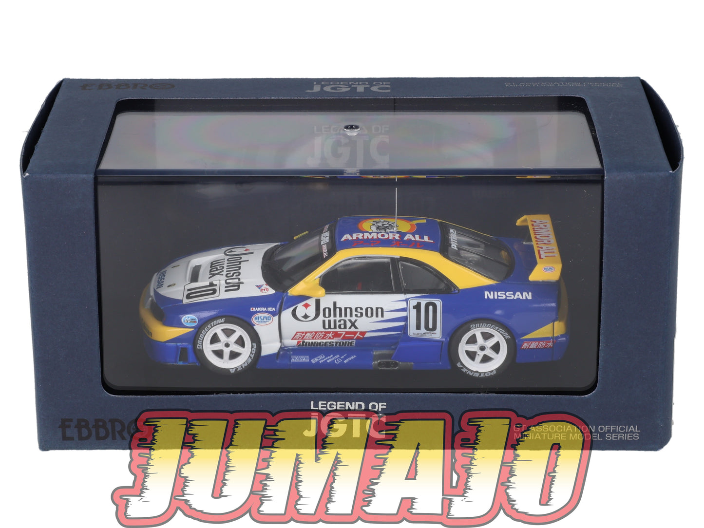 JPC22 voiture 1/43 EBBRO JAPON : NISSAN Skyline Johnson R33 JGTC 1995 #10