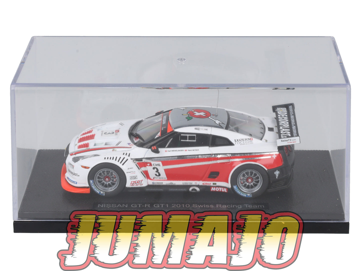 JPC23 voiture 1/43 EBBRO JAPON : NISSAN GT-R GT1 2010 #3 Swiss Racing team