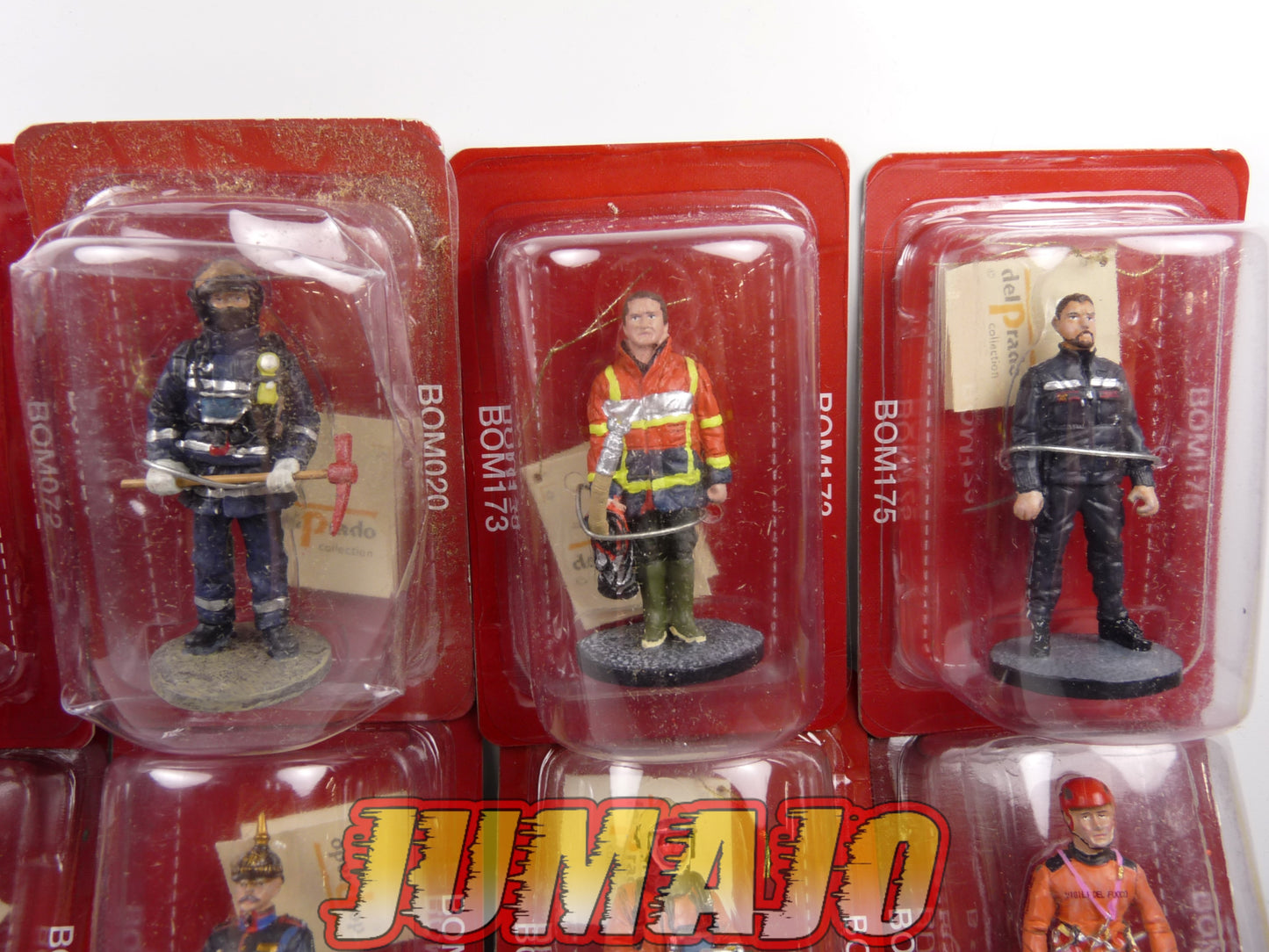 P17 lot de 10 SOLDATS POMPIERS DEL PRADO 1/32 ITA ALL FRA ESP BEL IRL