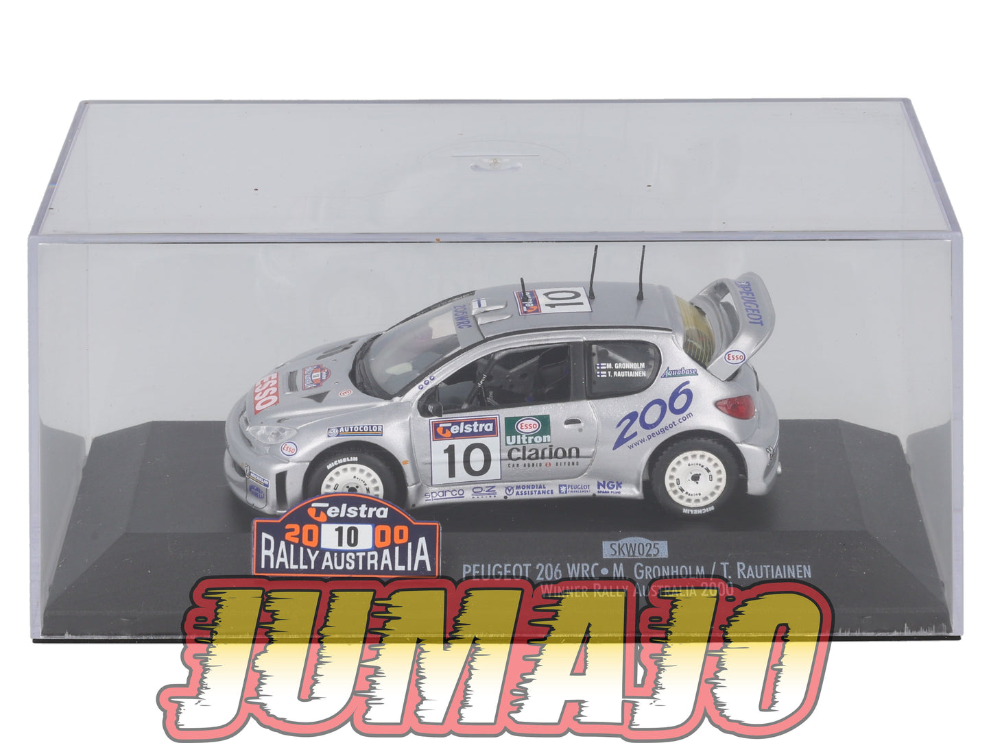 LUX100 Voiture 1/43 SKID Rally Winners : PEUGEOT 206 WRC 2000 #10 M.Gronholm