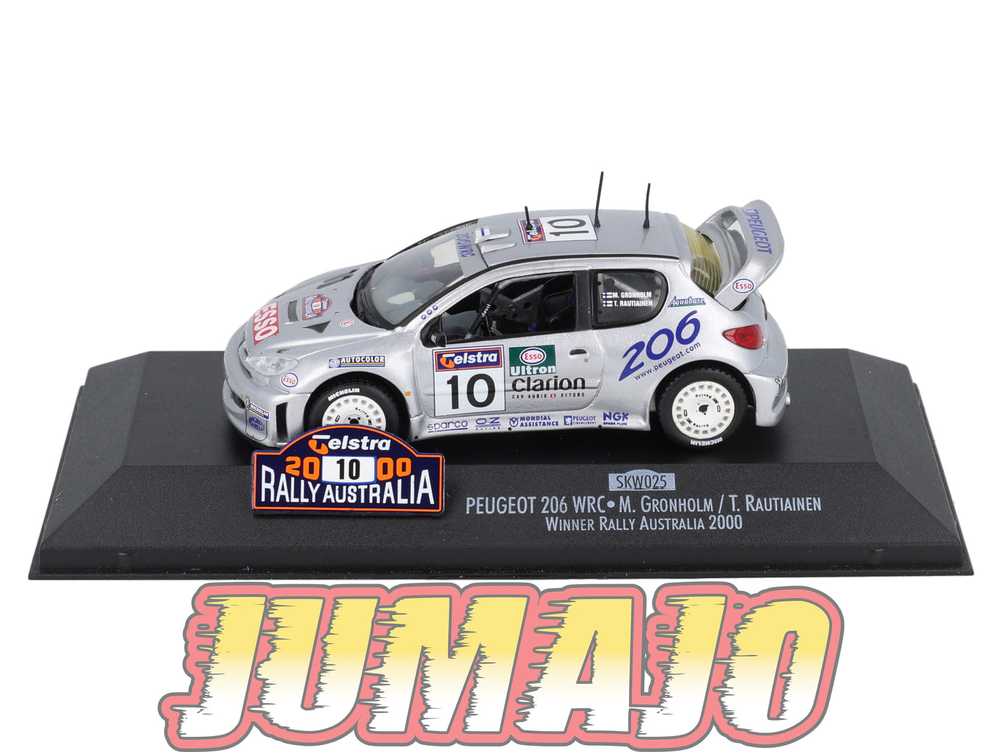 LUX100 Voiture 1/43 SKID Rally Winners : PEUGEOT 206 WRC 2000 #10 M.Gronholm