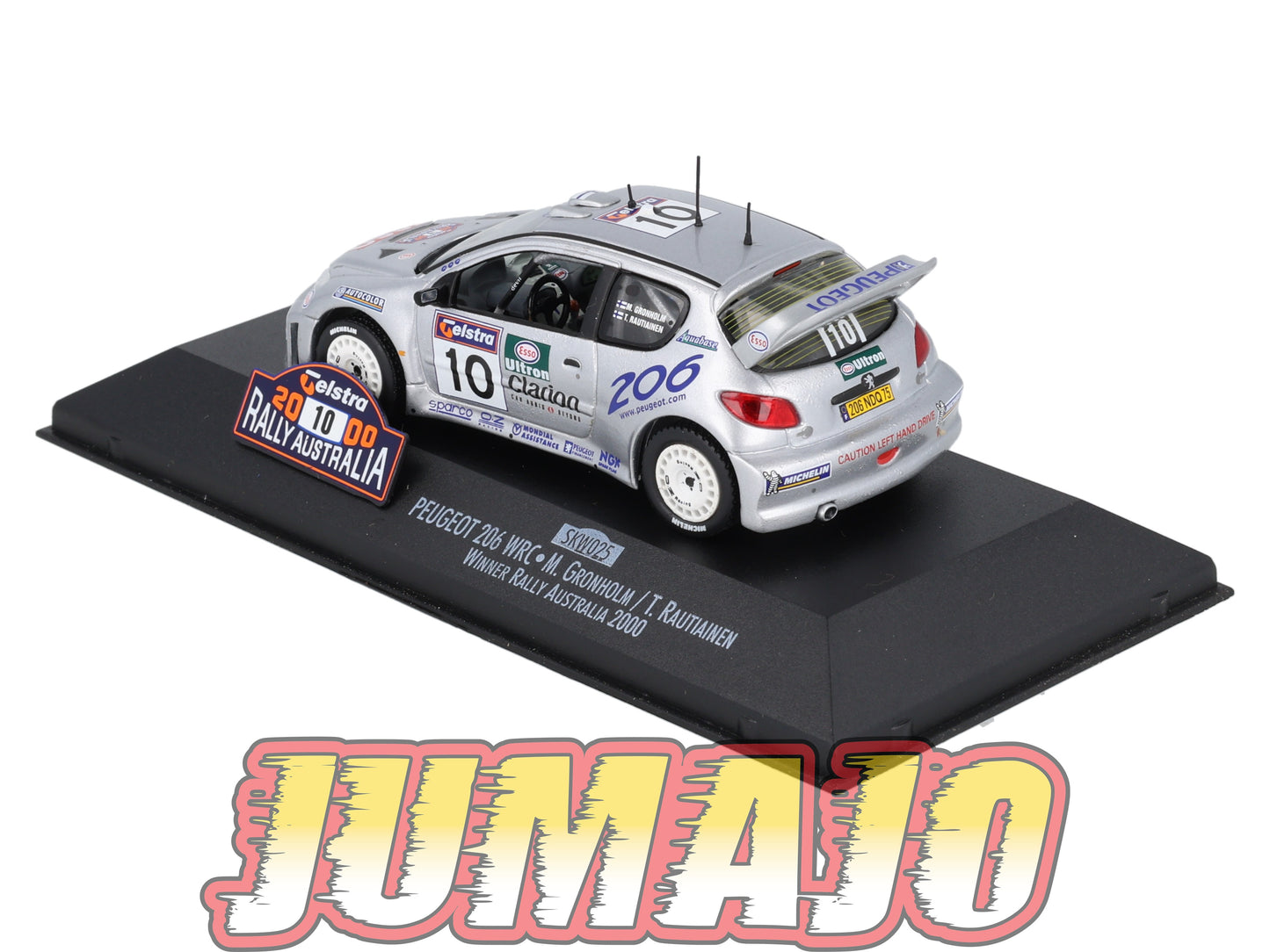 LUX100 Voiture 1/43 SKID Rally Winners : PEUGEOT 206 WRC 2000 #10 M.Gronholm