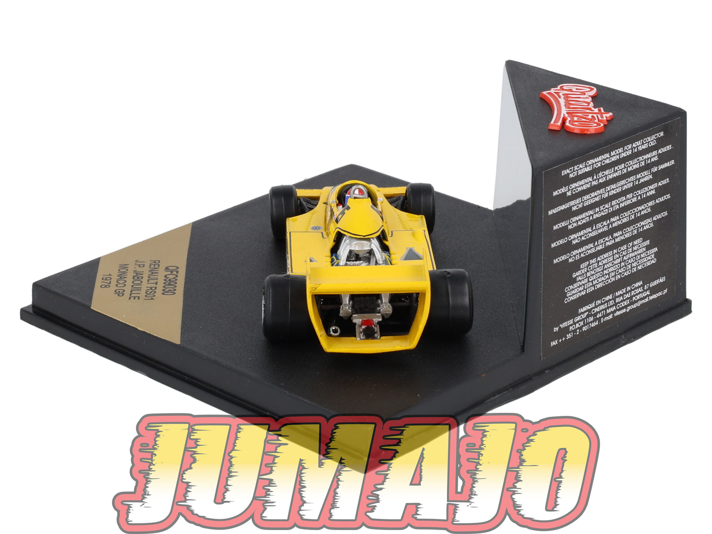 LUX107 Voiture 1/43 QUARTZO : RENAULT RS01 1978 #15 Monaco Gp J.P Jabouille