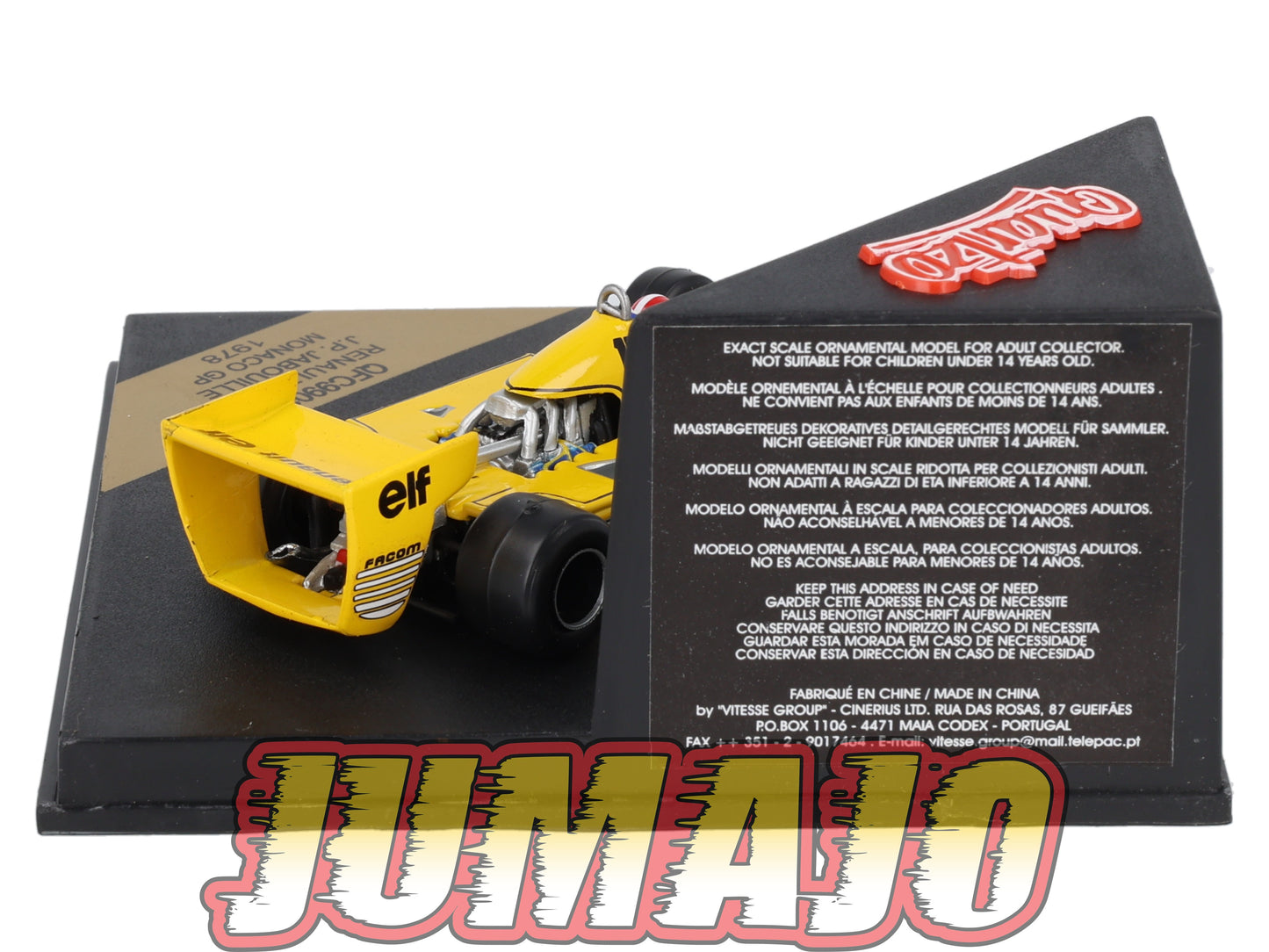 LUX107 Voiture 1/43 QUARTZO : RENAULT RS01 1978 #15 Monaco Gp J.P Jabouille