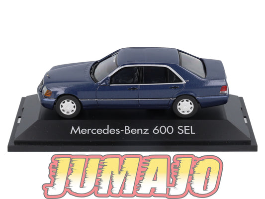 MER8 voiture 1/43 HERPA MERCEDES-Benz 600 SEL Bleu