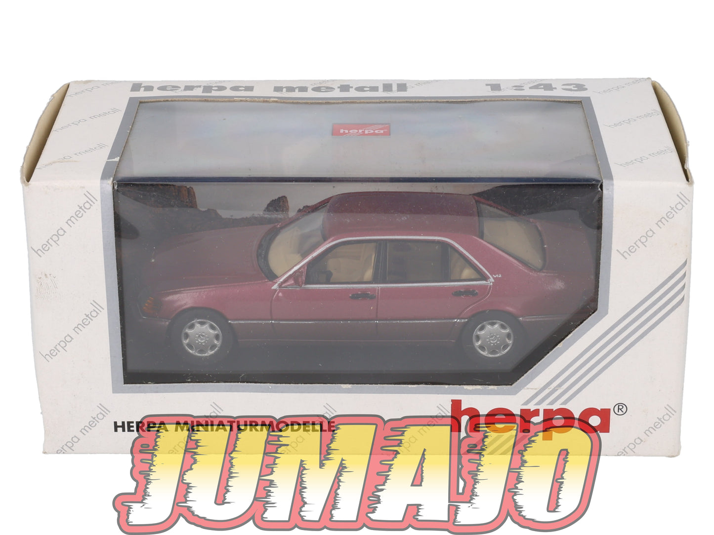MER9 voiture 1/43 HERPA MERCEDES-Benz 600 SEL Rouge amande