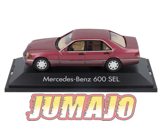 MER9 voiture 1/43 HERPA MERCEDES-Benz 600 SEL Rouge amande