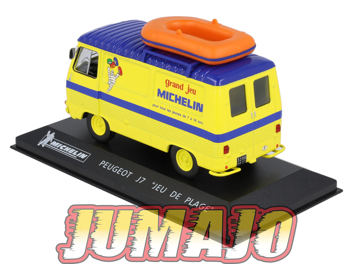 MICH4 voiture 1/43 IXO altaya MICHELIN : PEUGEOT J7 jeu de plage