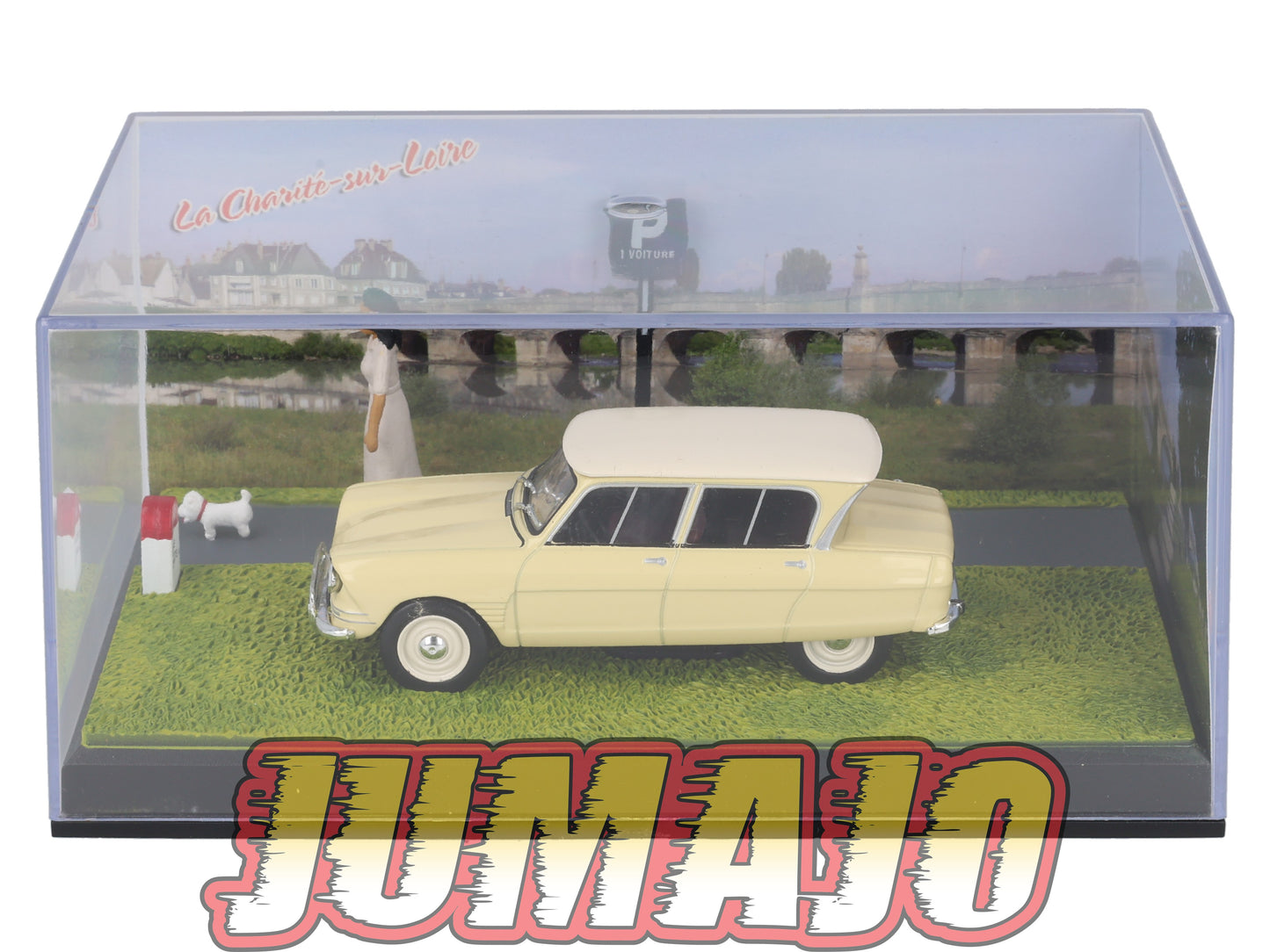 NB11 Voiture IXO 1/43 Diorama Route bleue CITROEN AMI 6 la promenade du chien