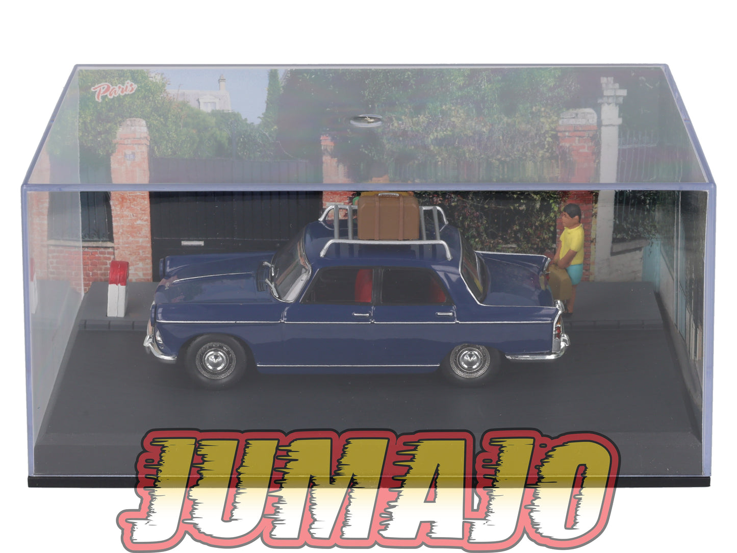 NB13 Voiture IXO 1/43 Diorama Route bleue PEUGEOT 404 Le grand départ