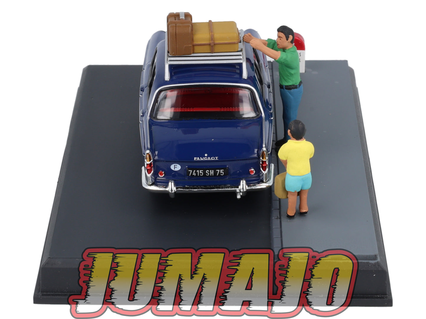 NB13 Voiture IXO 1/43 Diorama Route bleue PEUGEOT 404 Le grand départ