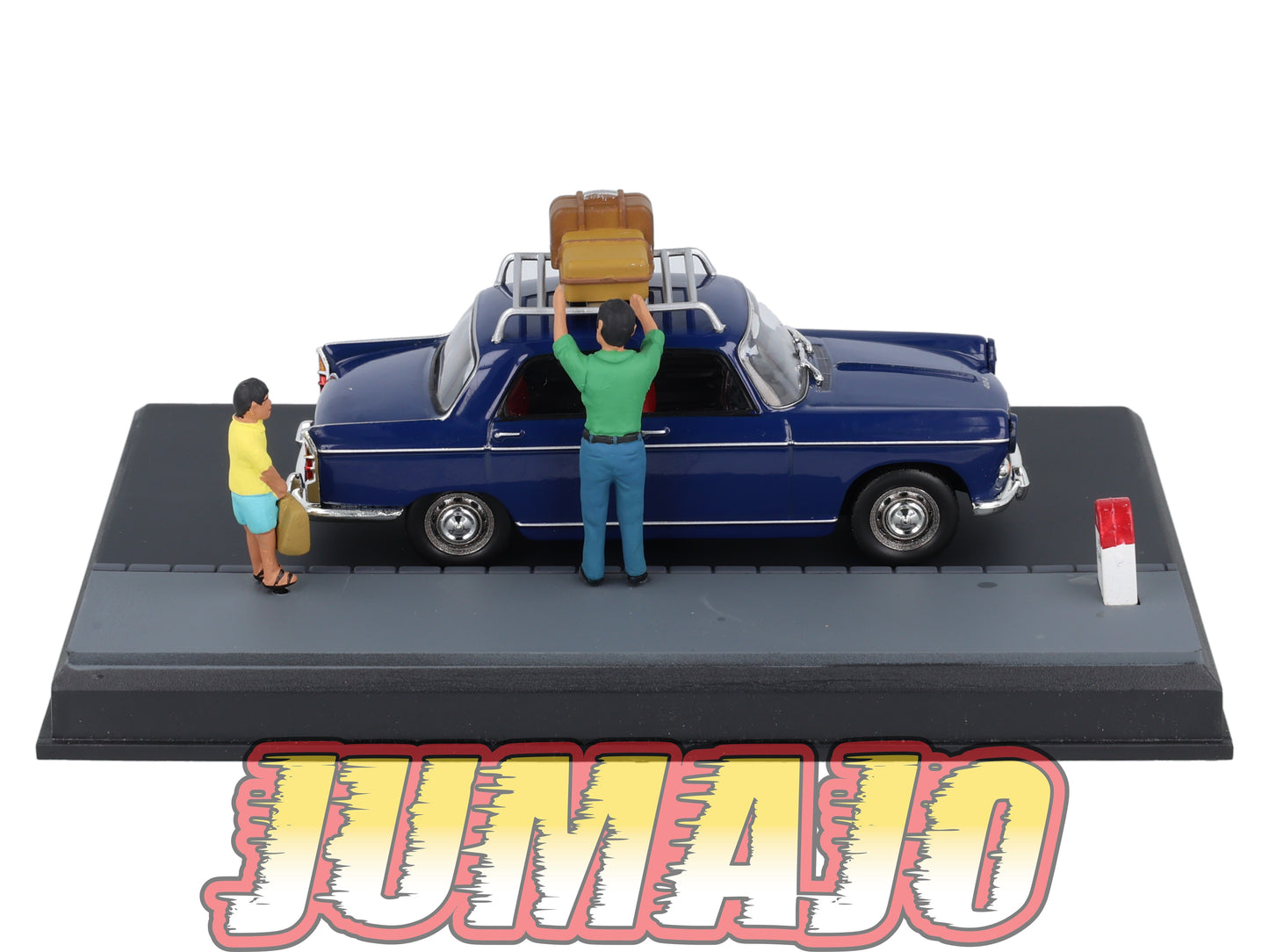 NB13 Voiture IXO 1/43 Diorama Route bleue PEUGEOT 404 Le grand départ