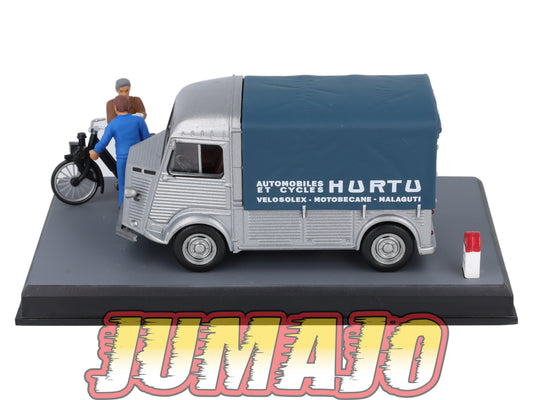 NB16 Voiture IXO 1/43 Diorama Route bleue CITROEN Type H Solex La livraison
