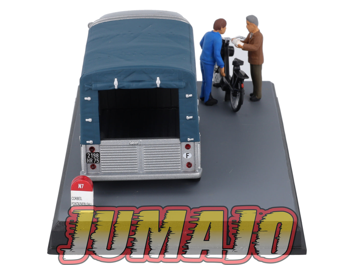 NB16 Voiture IXO 1/43 Diorama Route bleue CITROEN Type H Solex La livraison