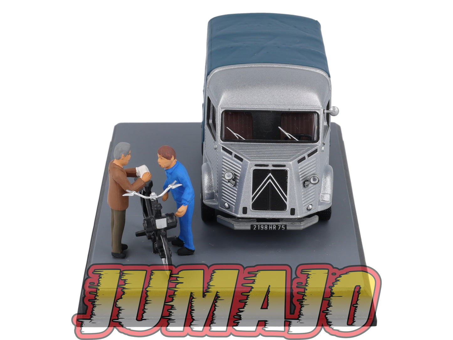NB16 Voiture IXO 1/43 Diorama Route bleue CITROEN Type H Solex La livraison