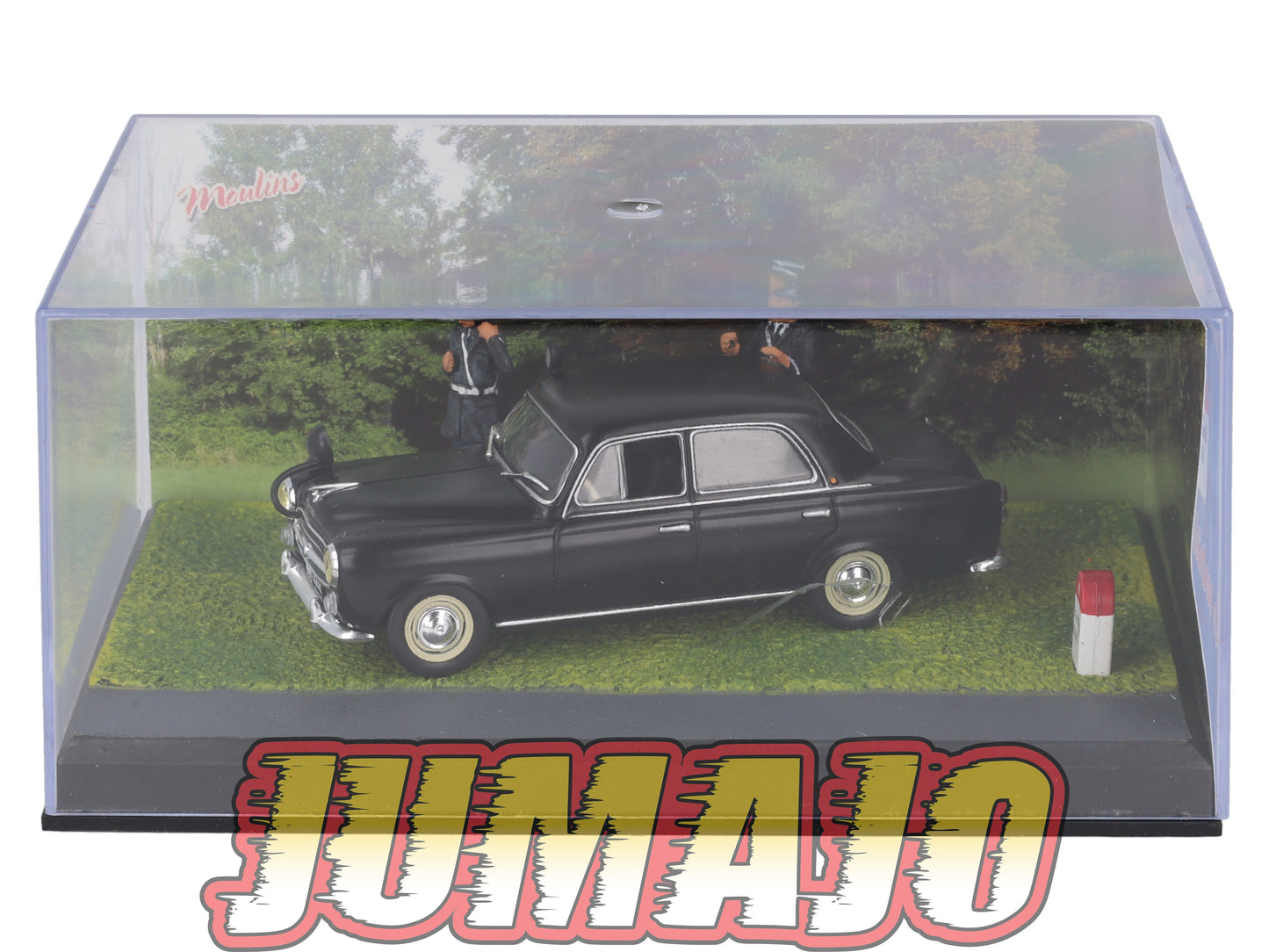 NB19 Voiture IXO 1/43 Diorama Route bleue PEUGEOT 403 contrôle de vitesse