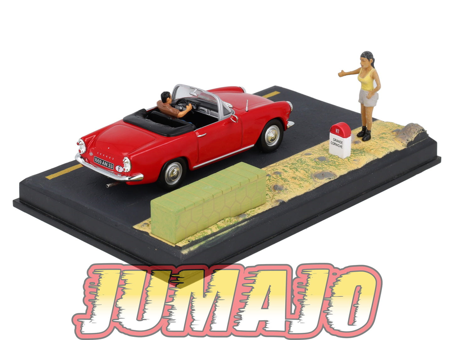 NB1 voiture IXO 1/43 diorama route bleue SIMCA Océane Autostop N7 Grand Corniche