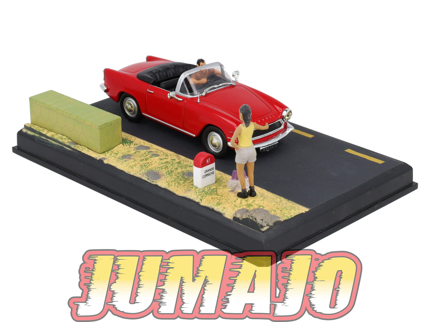 NB1 voiture IXO 1/43 diorama route bleue SIMCA Océane Autostop N7 Grand Corniche