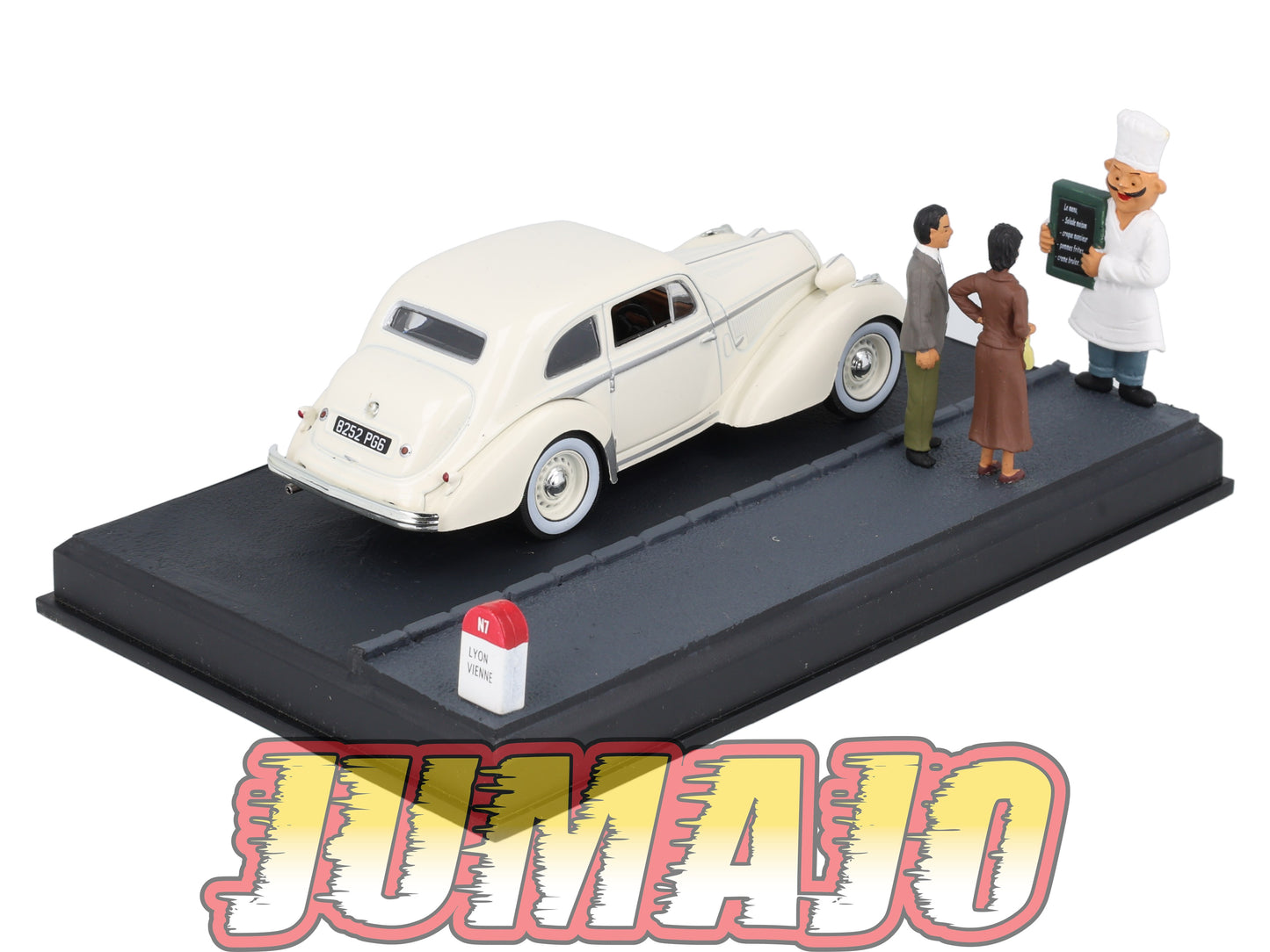 NB27 Voiture IXO 1/43 Diorama Route bleue HOTCHKISS 686 GS Le restaurant