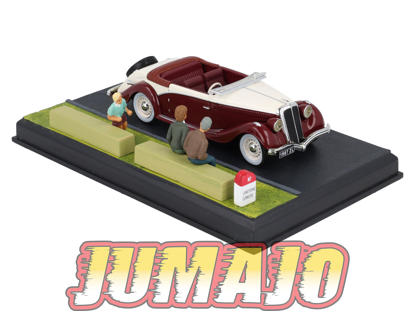 NB30 Voiture IXO 1/43 Diorama Route bleue SALMSON S4E La mer