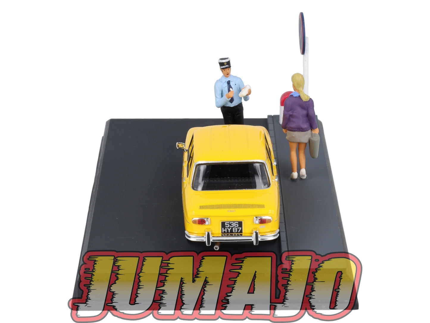 NB35 Voiture IXO 1/43 Diorama Route bleue RENAULT 8S La contravention