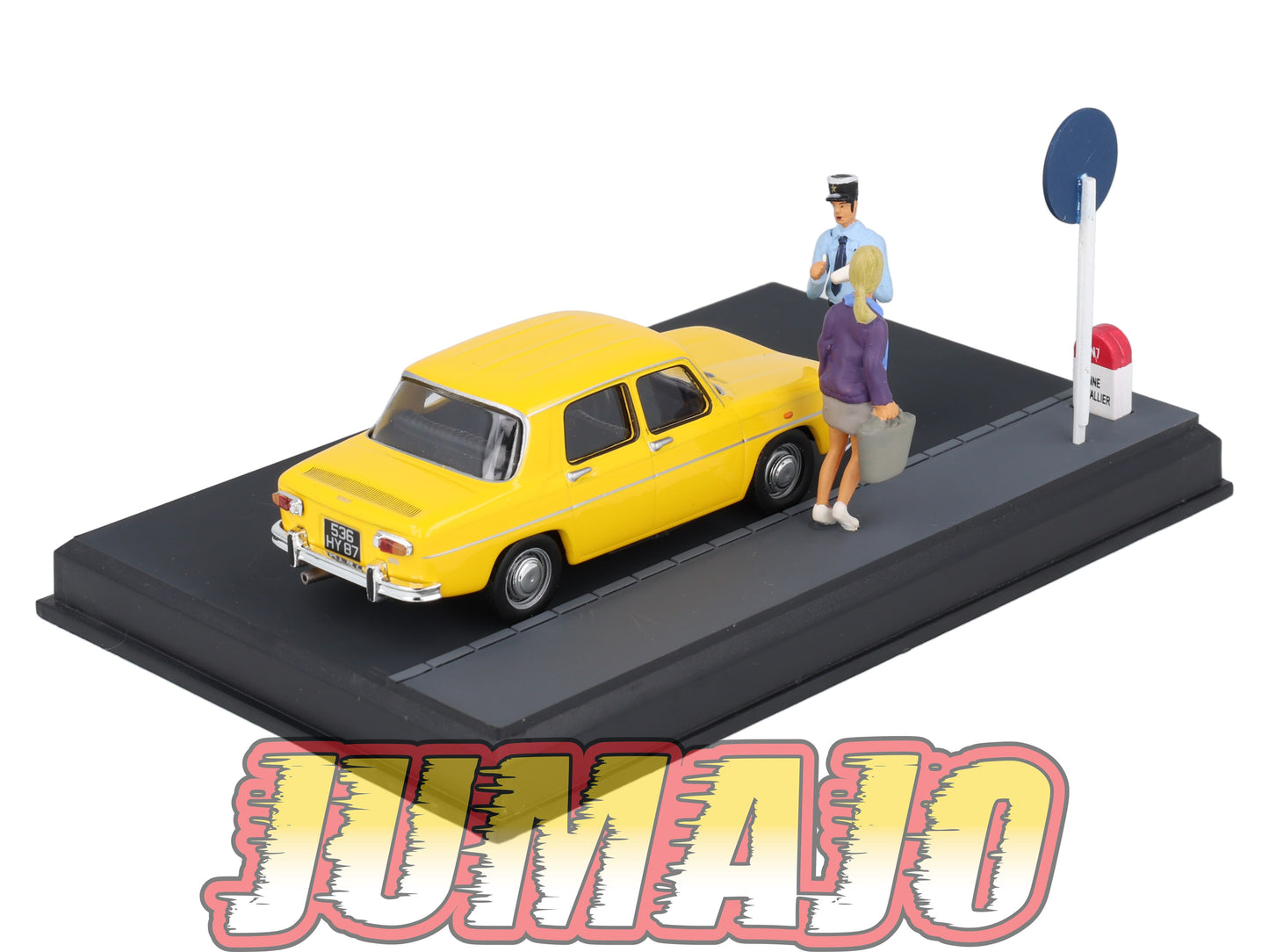 NB35 Voiture IXO 1/43 Diorama Route bleue RENAULT 8S La contravention