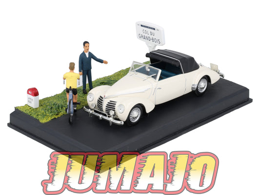 NB41 Voiture IXO 1/43 Diorama Route bleue ROSENGART Supertraction Le Col de la République