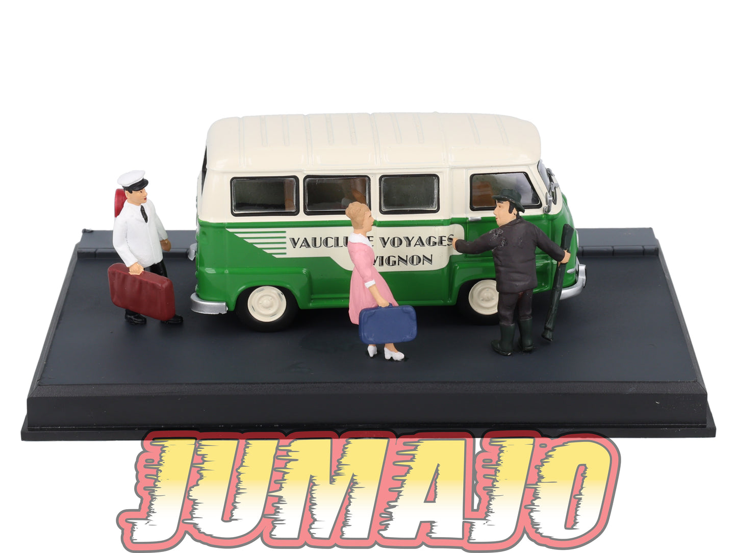 NB52 Voiture IXO 1/43 Diorama Route bleue RENAULT Estafette Les touristes
