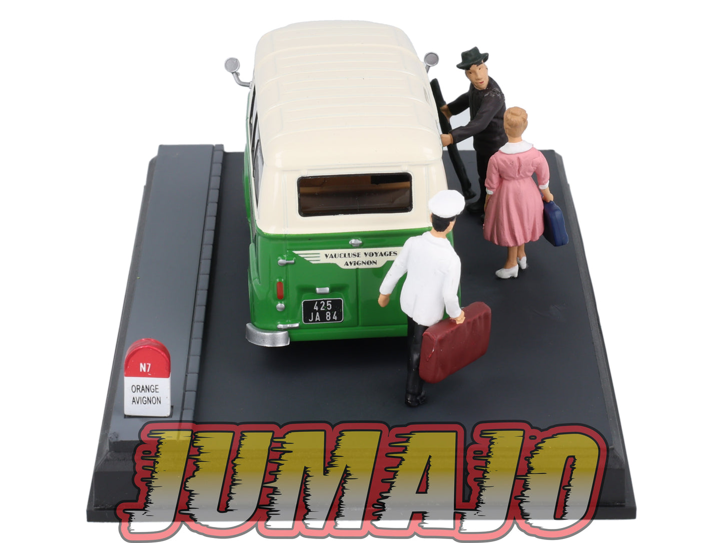 NB52 Voiture IXO 1/43 Diorama Route bleue RENAULT Estafette Les touristes
