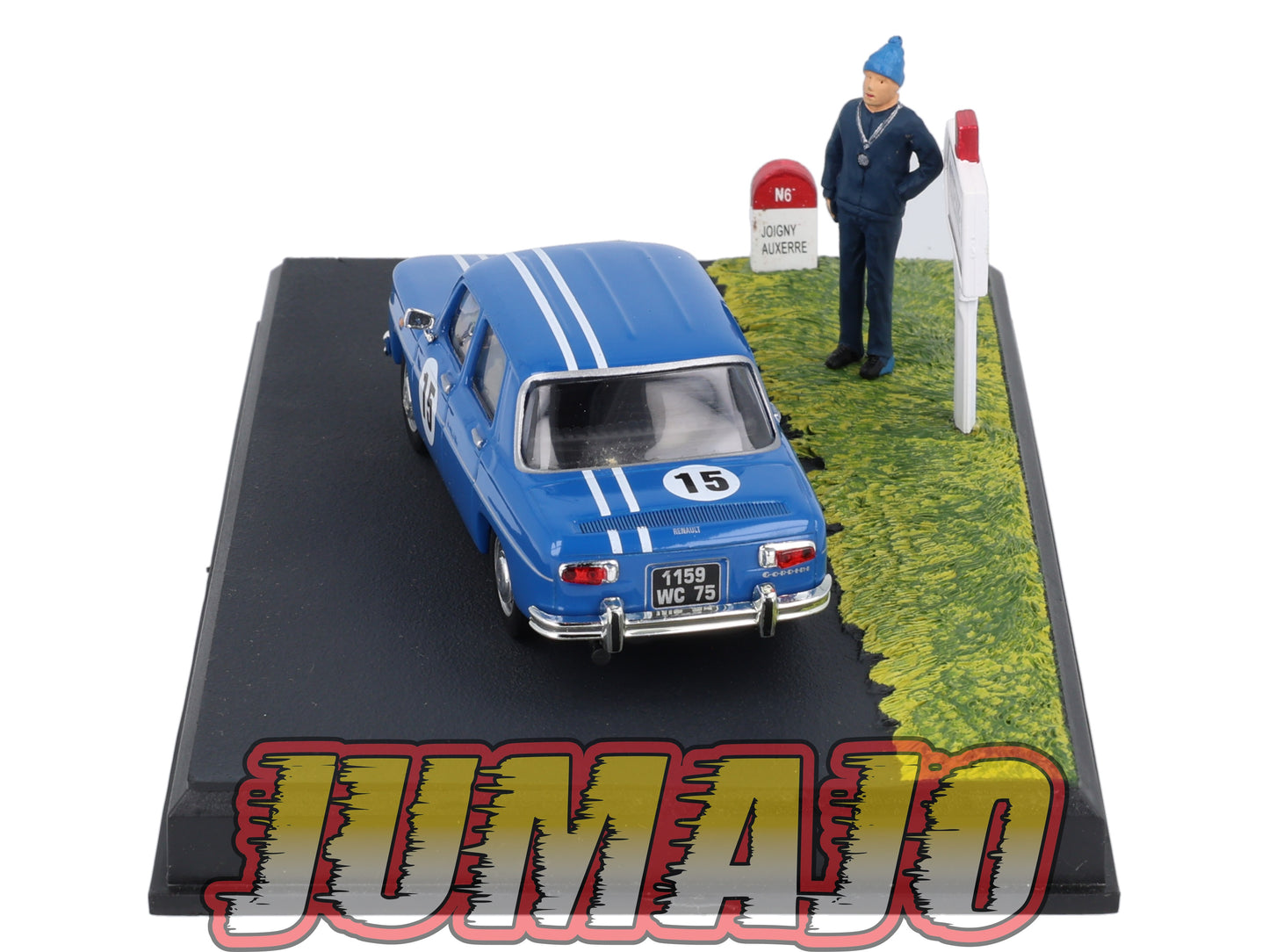 NB56 Voiture IXO 1/43 Diorama Route bleue RENAULT 8 GORDINI La voiture de rallye
