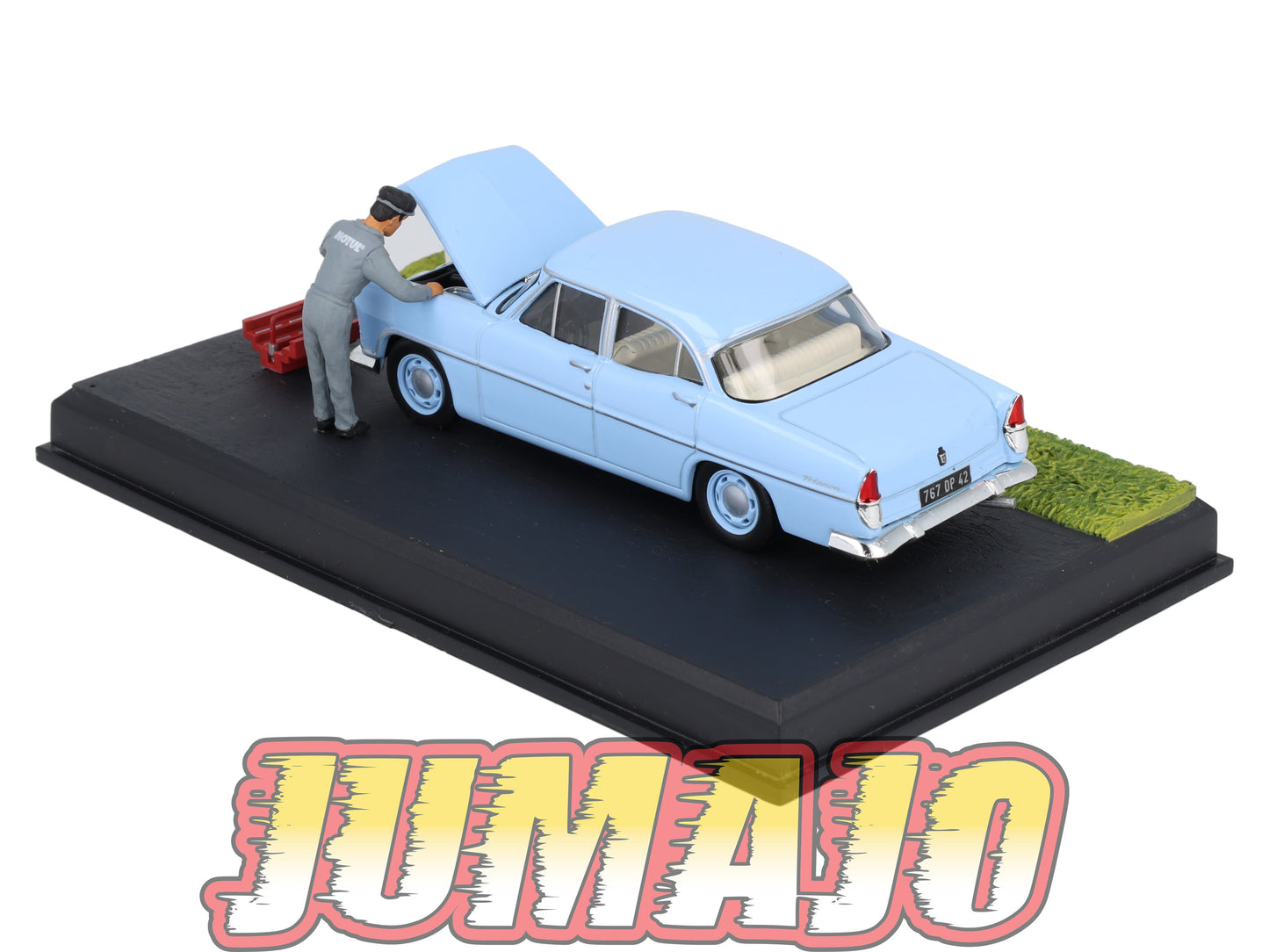 NB5 Voiture IXO 1/43 Diorama Route bleue SIMCA Trianon La panne