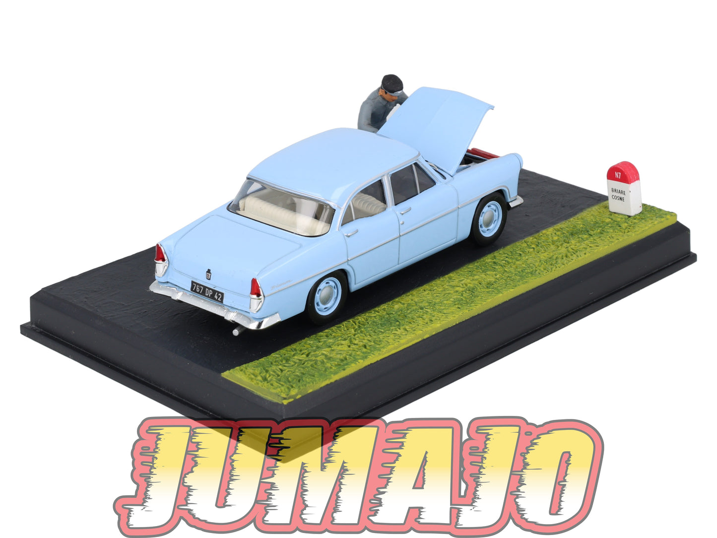 NB5 Voiture IXO 1/43 Diorama Route bleue SIMCA Trianon La panne