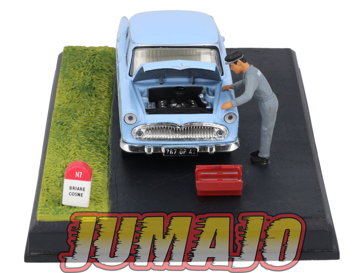 NB5 Voiture IXO 1/43 Diorama Route bleue SIMCA Trianon La panne