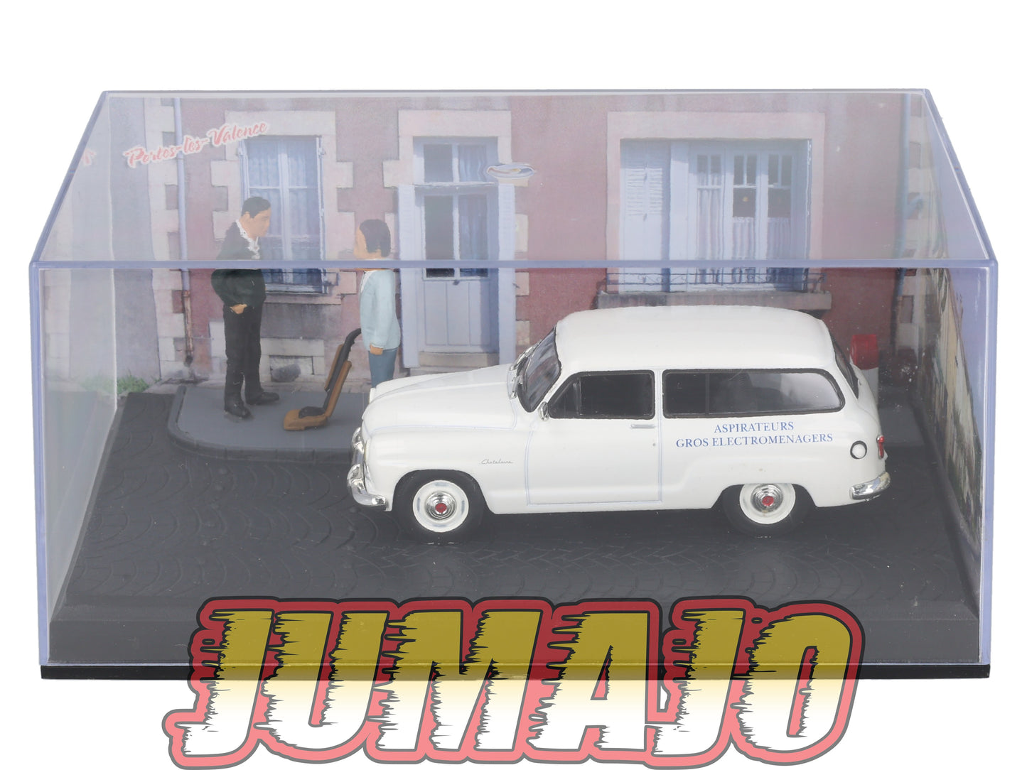NB60 Voiture IXO 1/43 Diorama Route bleue SIMCA Aronde châtelaine Le voyageur de commerce