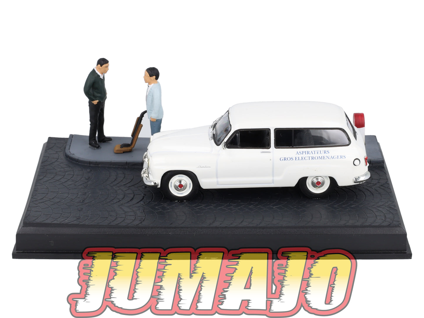 NB60 Voiture IXO 1/43 Diorama Route bleue SIMCA Aronde châtelaine Le voyageur de commerce