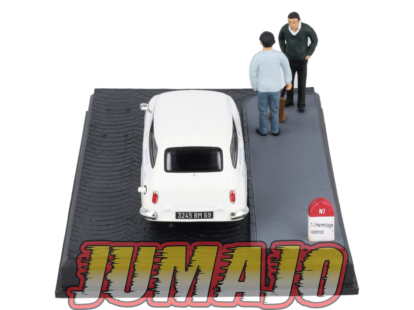 NB60 Voiture IXO 1/43 Diorama Route bleue SIMCA Aronde châtelaine Le voyageur de commerce