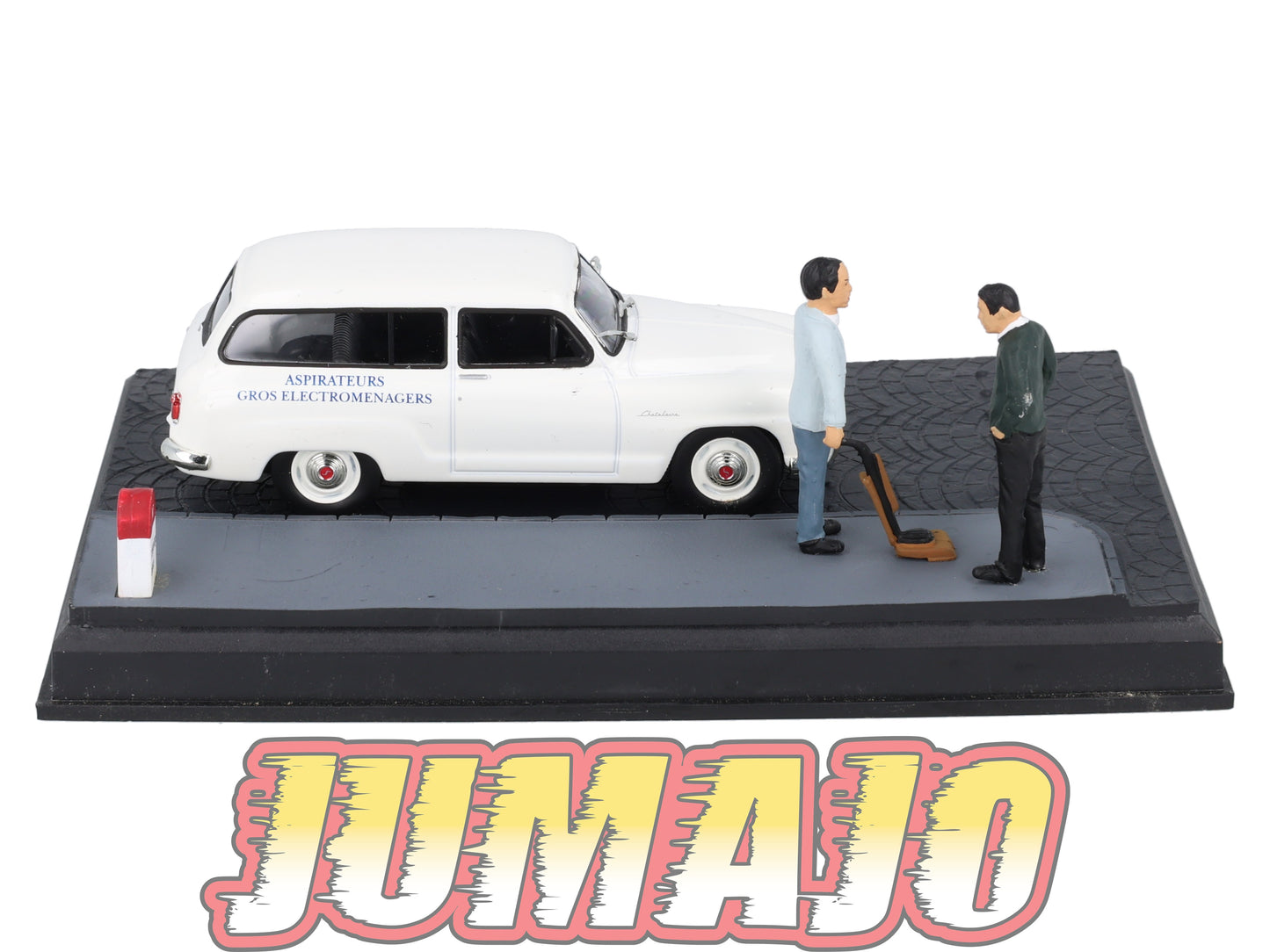 NB60 Voiture IXO 1/43 Diorama Route bleue SIMCA Aronde châtelaine Le voyageur de commerce
