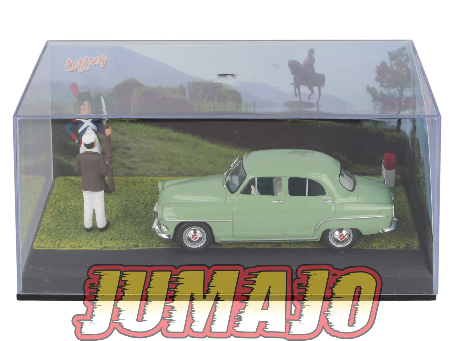 NB64 Voiture IXO 1/43 Diorama Route bleue SIMCA P60 Le Grognard