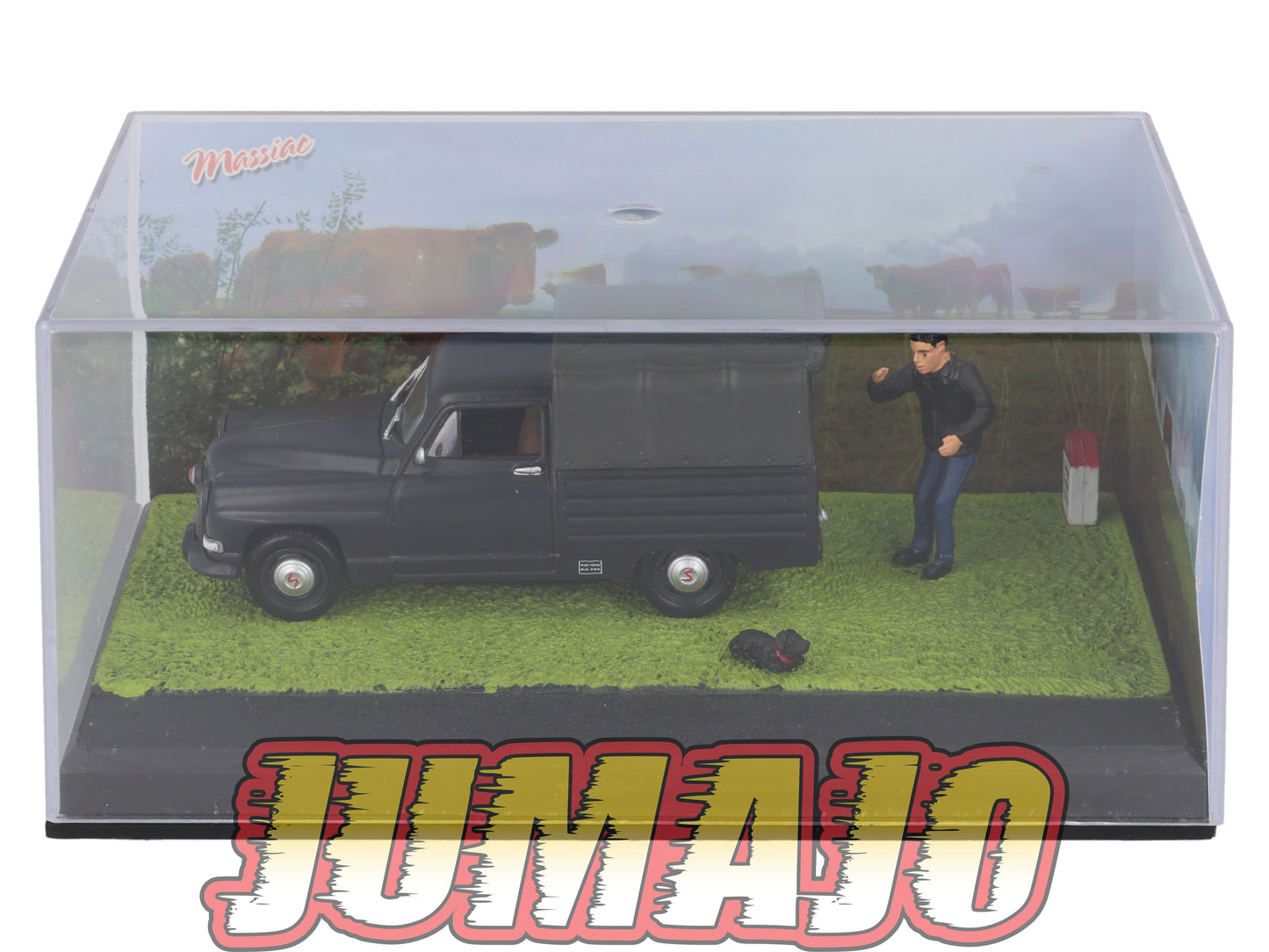 NB76 Voiture IXO 1/43 Diorama Route bleue SIMCA aronde Intendante L'agriculteur
