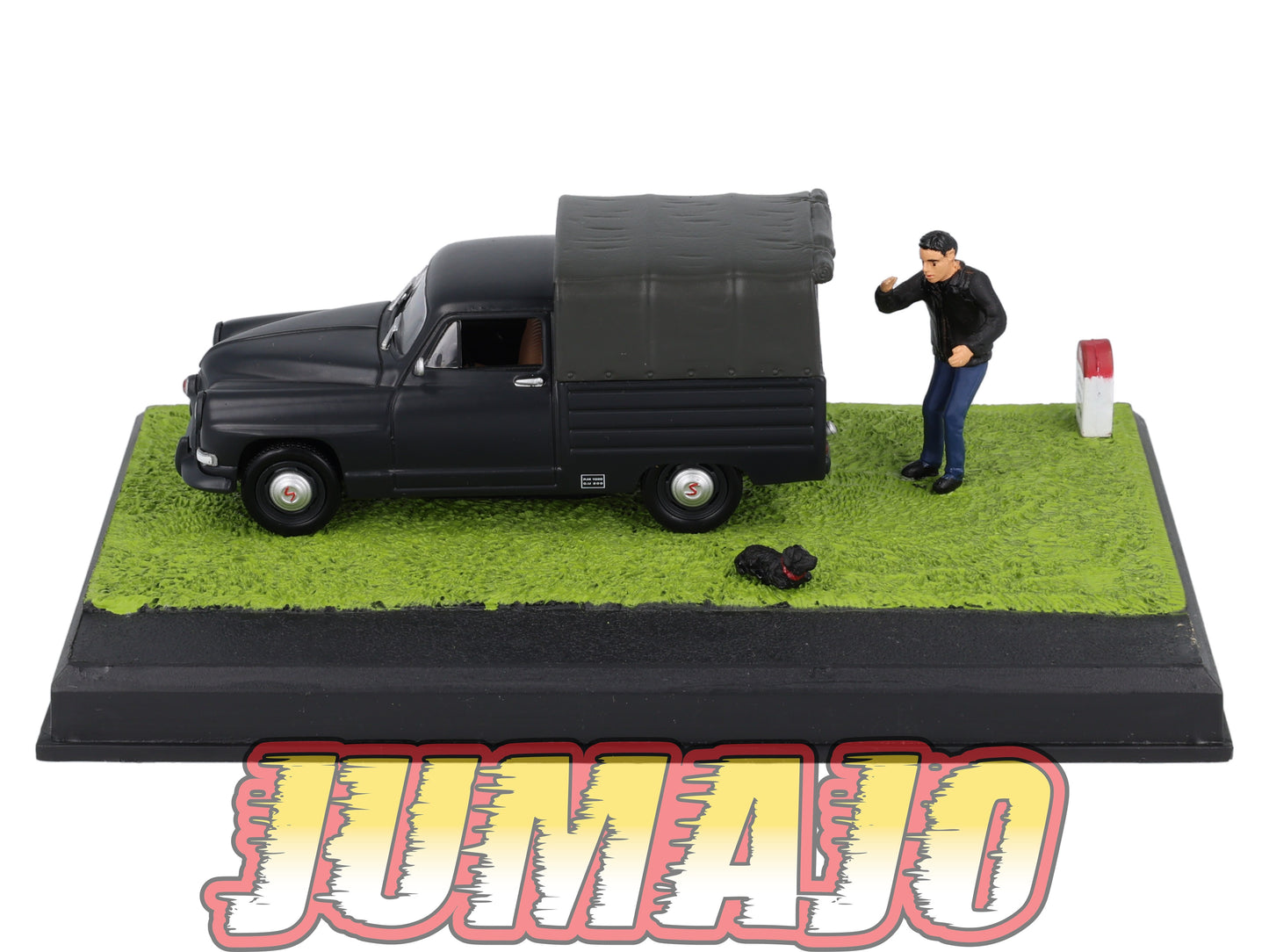 NB76 Voiture IXO 1/43 Diorama Route bleue SIMCA aronde Intendante L'agriculteur