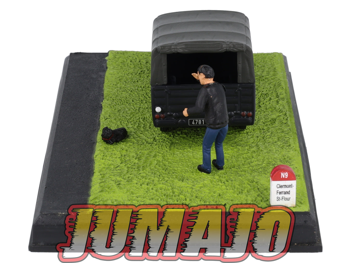NB76 Voiture IXO 1/43 Diorama Route bleue SIMCA aronde Intendante L'agriculteur