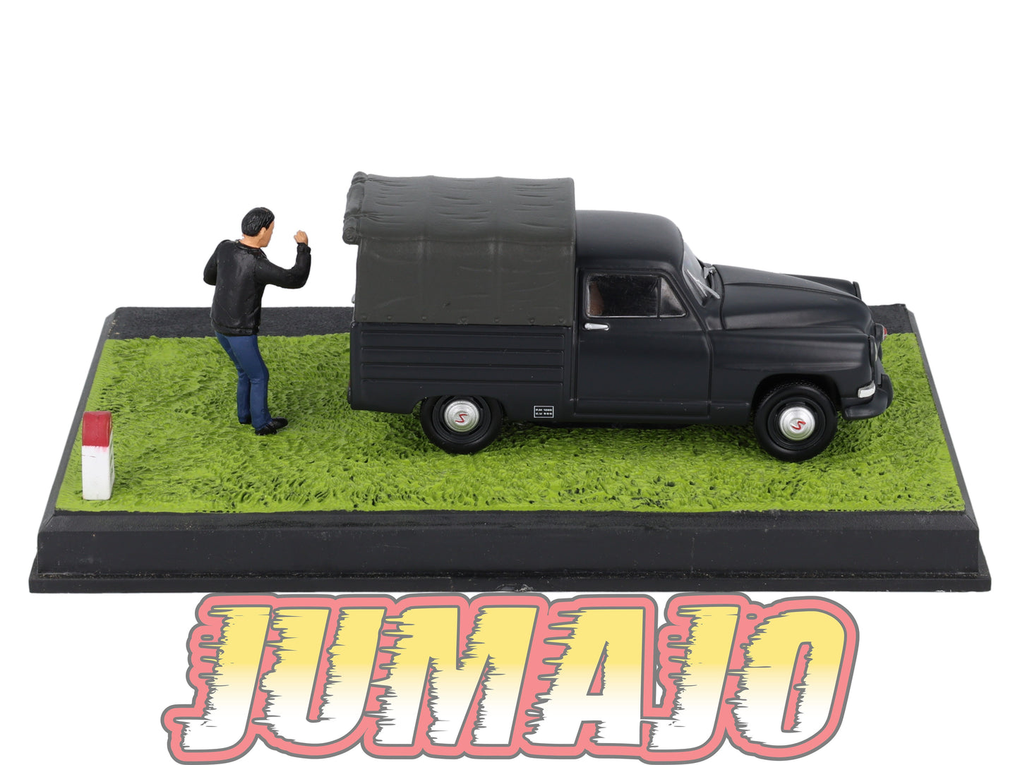 NB76 Voiture IXO 1/43 Diorama Route bleue SIMCA aronde Intendante L'agriculteur