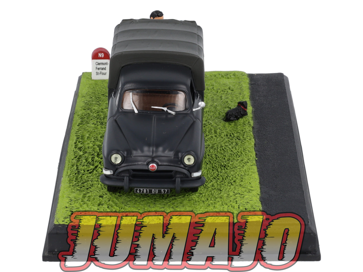 NB76 Voiture IXO 1/43 Diorama Route bleue SIMCA aronde Intendante L'agriculteur