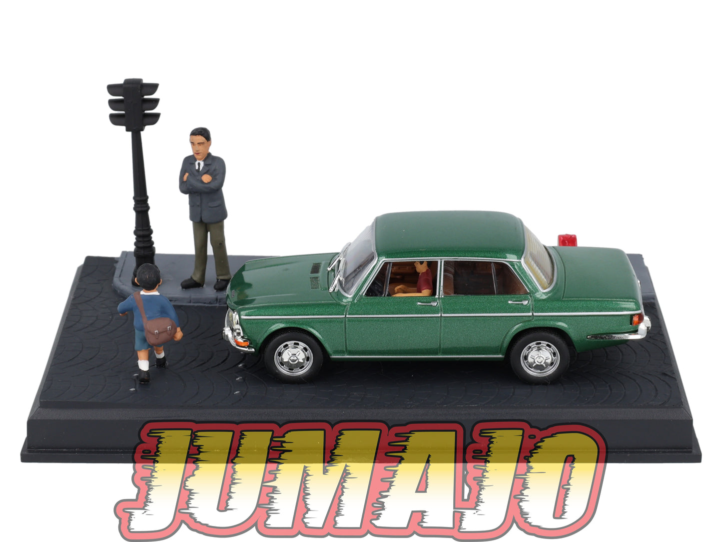 NB8 Voiture IXO 1/43 Diorama Route bleue SIMCA 1501S l'arrêt au feu rouge
