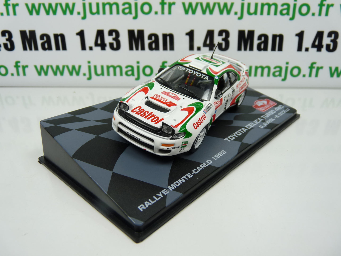 RMIT21 1/43 IXO Rallye Monte Carlo : TOYOTA Celica Turbo 4WD 1993 #3 D.Auriol