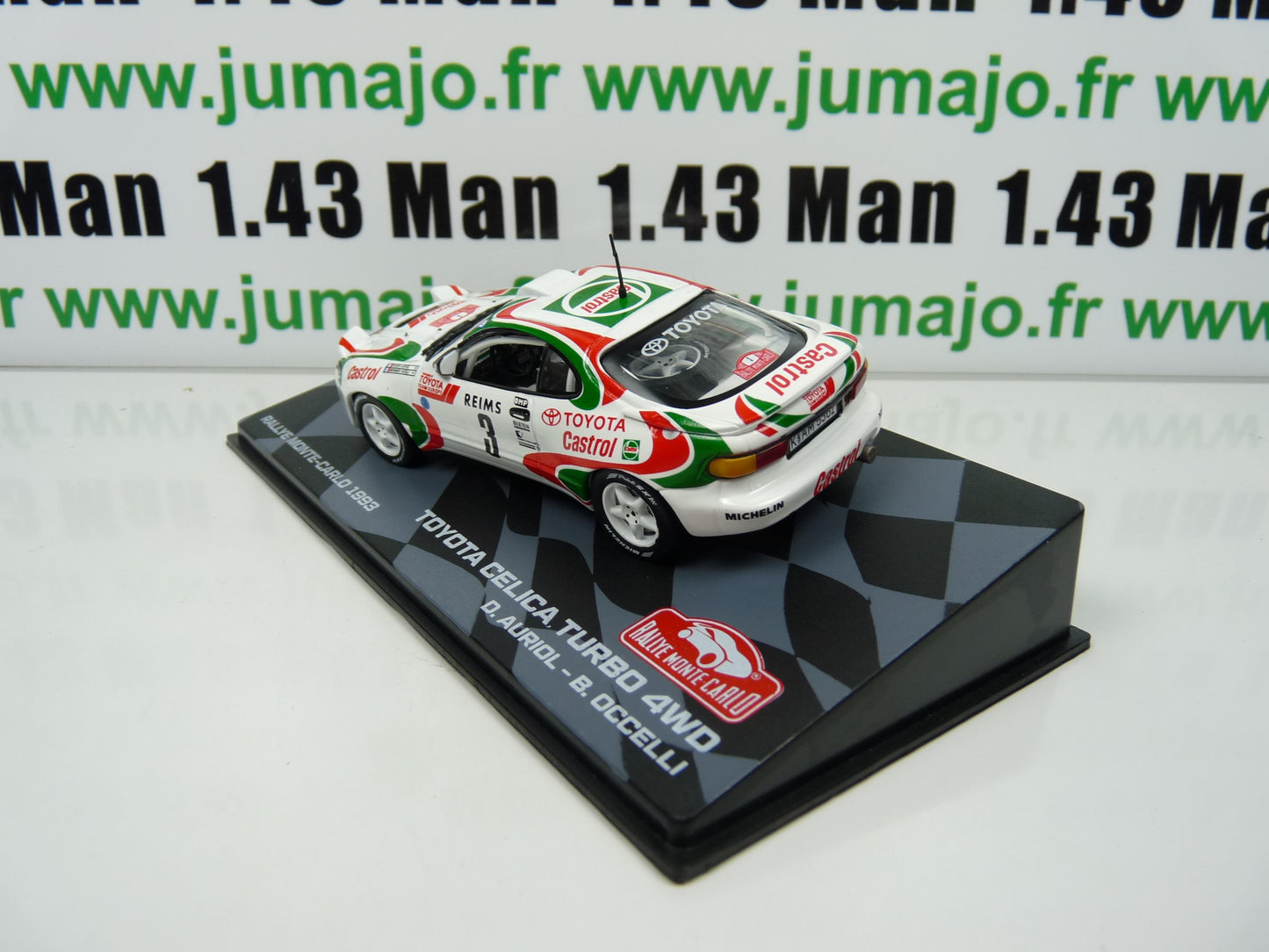 RMIT21 1/43 IXO Rallye Monte Carlo : TOYOTA Celica Turbo 4WD 1993 #3 D.Auriol