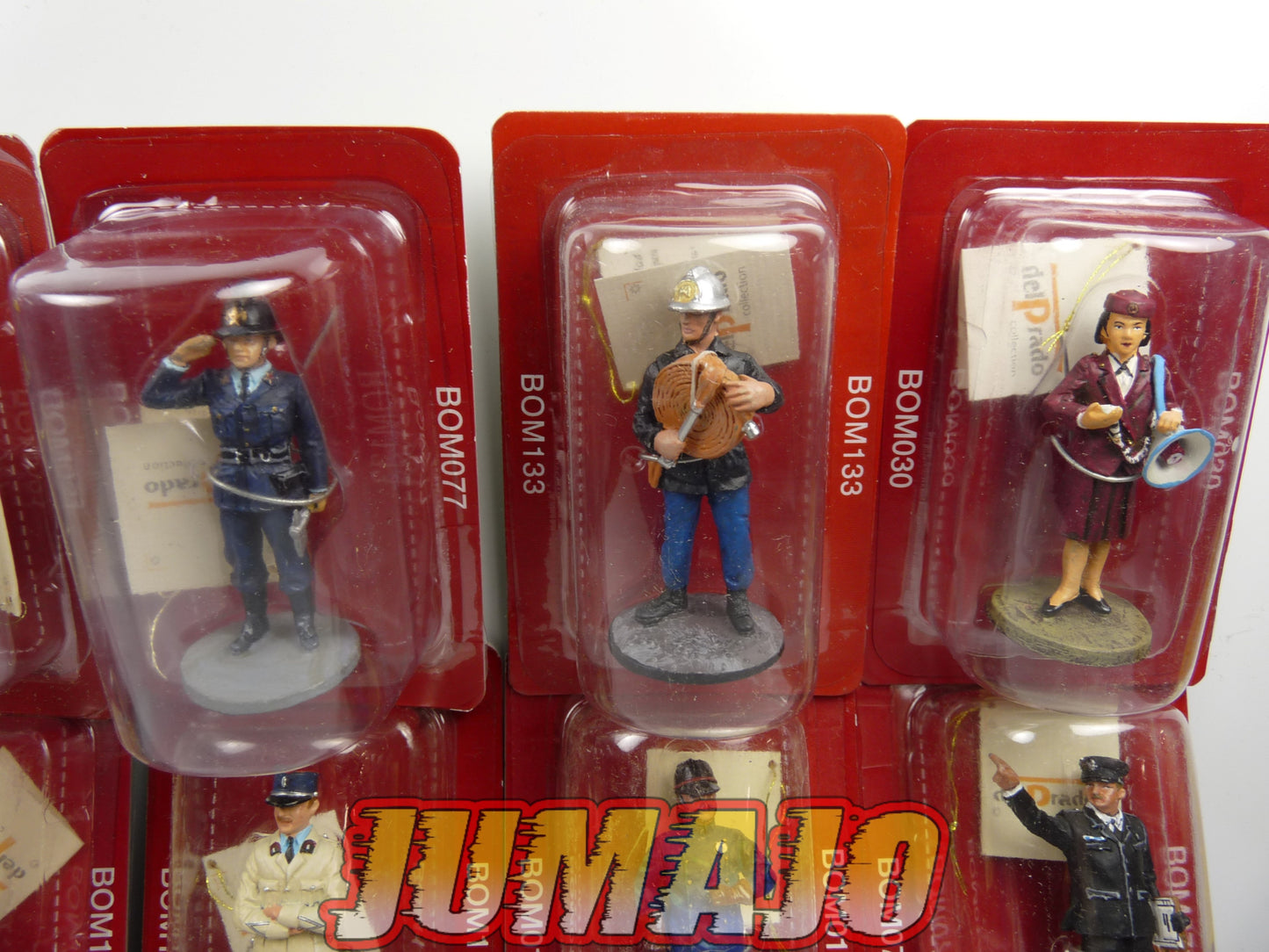 P11 lot de 10 SOLDATS POMPIERS DEL PRADO 1/32 USA JAP FRA ITA UK