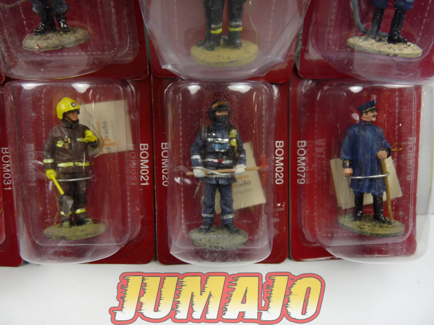 P13 lot de 10 SOLDATS POMPIERS DEL PRADO 1/32 UK ESP ITA ALL BEL